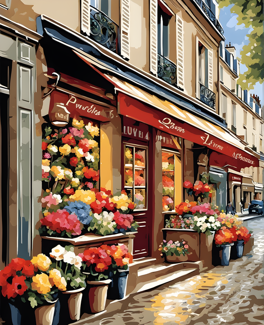 Paris Collection OD (27) - Flowers Store  - Van-Go Paint-By-Number Kit