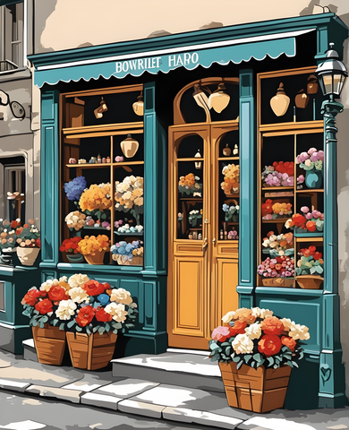 Paris Collection OD (26) - Flowers Store  - Van-Go Paint-By-Number Kit