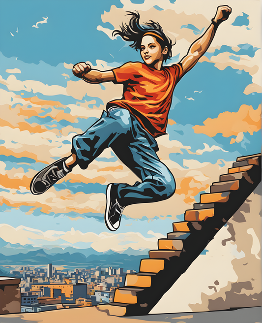 Parkour (1) - Van-Go Paint-By-Number Kit