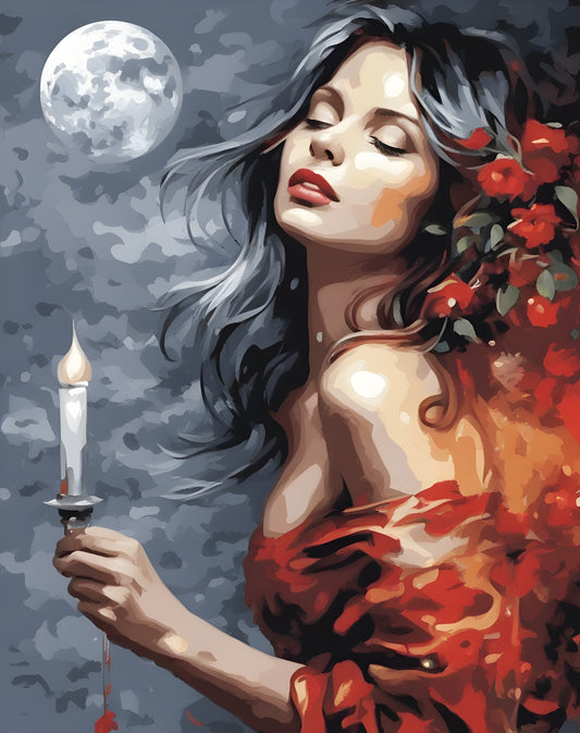 Passion Under the Silver Moon (1) - Van-Go Paint-By-Number Kit