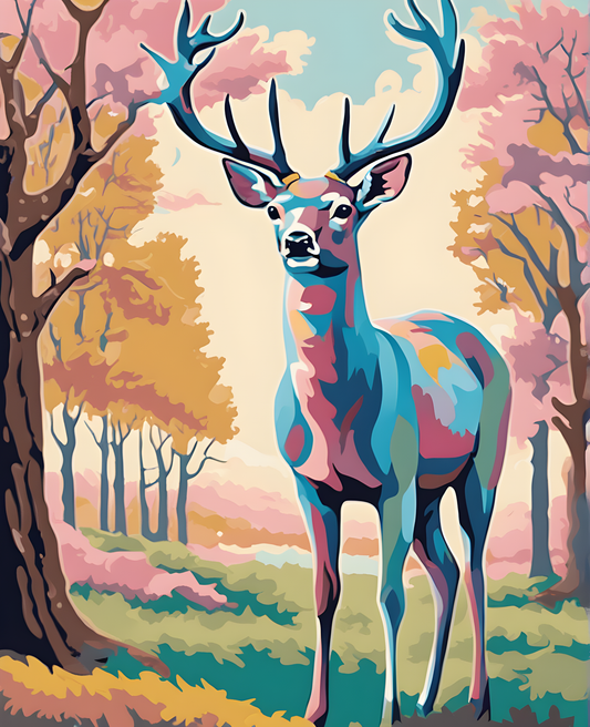 Pastel Deer (3) - Van-Go Paint-By-Number Kit