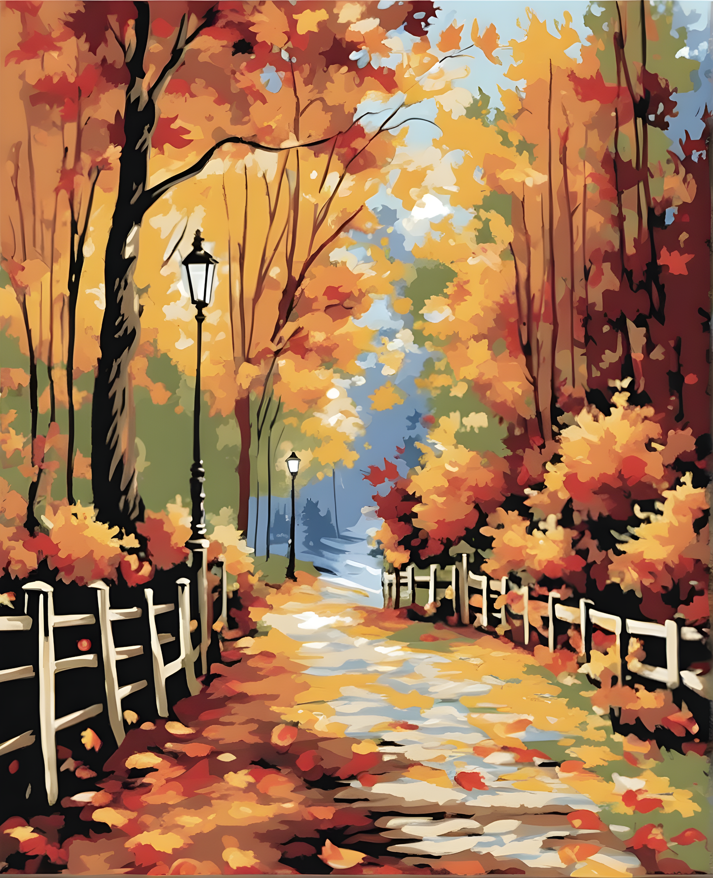 Path in the Fall (1) - Van-Go Paint-By-Number Kit