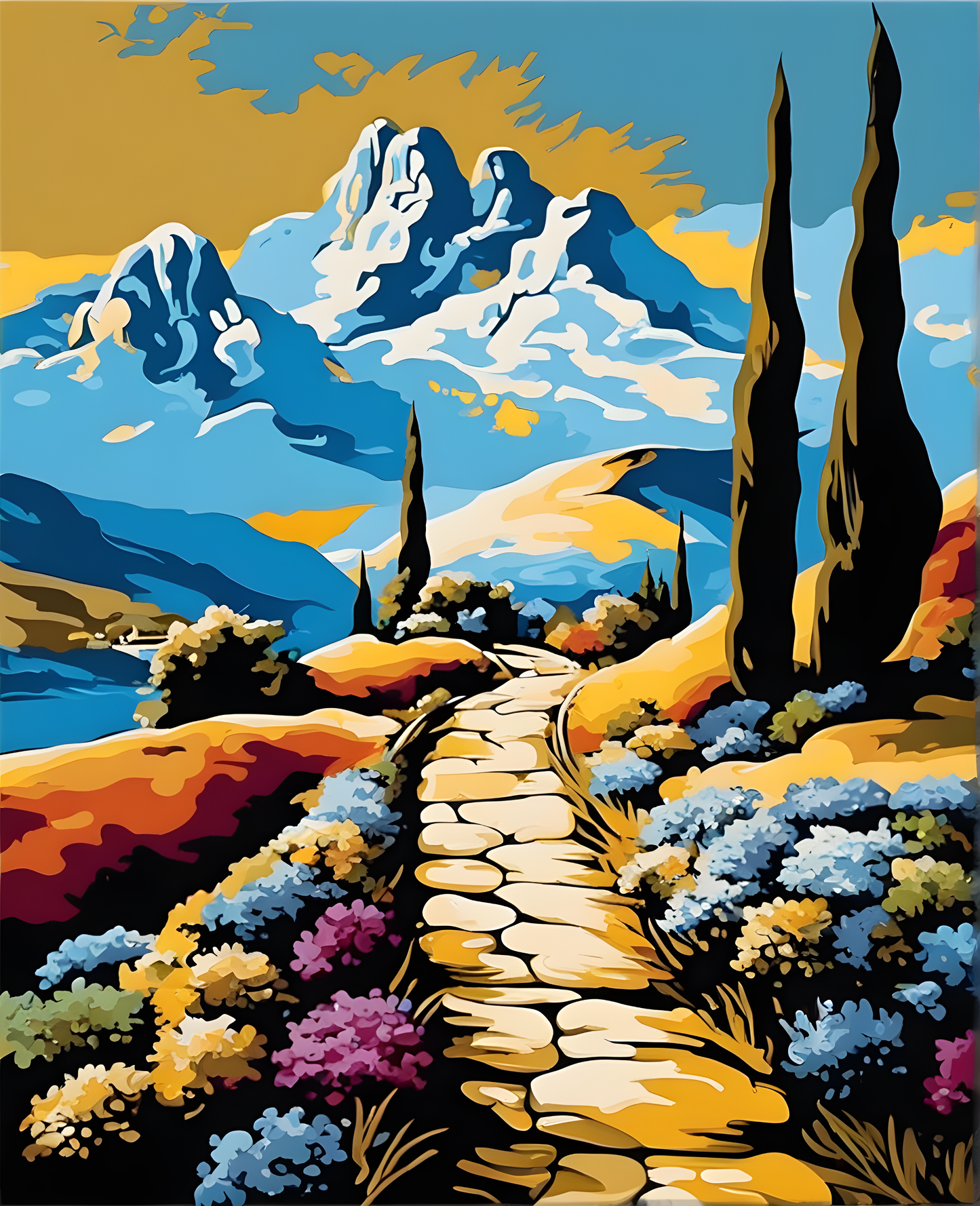 Path to the Mountains (2) - Van-Go Paint-By-Number Kit
