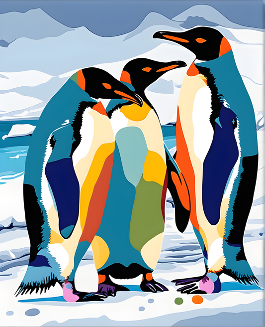 Penguins (6) - Van-Go Paint-By-Number Kit