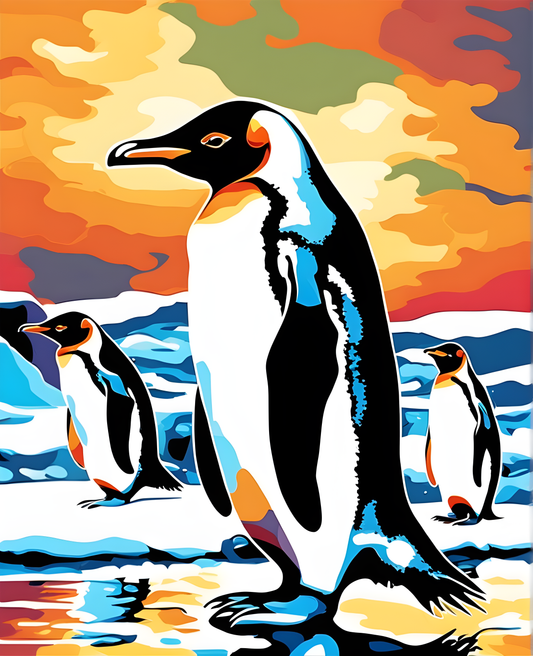 Penguins (4) - Van-Go Paint-By-Number Kit