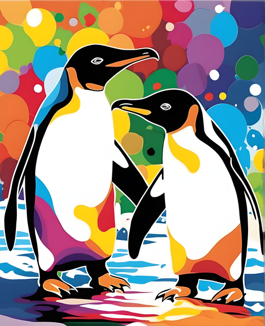 Penguins (5) - Van-Go Paint-By-Number Kit