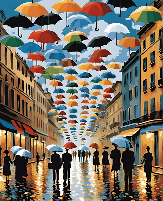 Pensacola Umbrella Sky (1) - Van-Go Paint-By-Number Kit