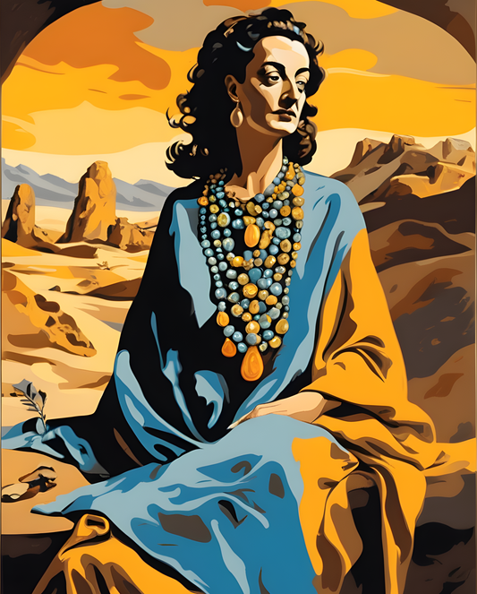 Persian Robe and Large Amber Necklace (1) - Van-Go Paint-By-Number Kit