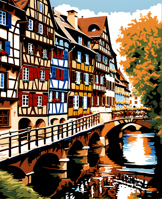 Petite France, Strasbourg (3) - Van-Go Paint-By-Number Kit