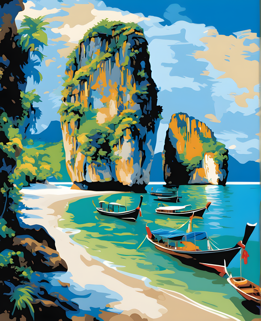 Phi Phi Island, Thailand (6) - Van-Go Paint-By-Number Kit