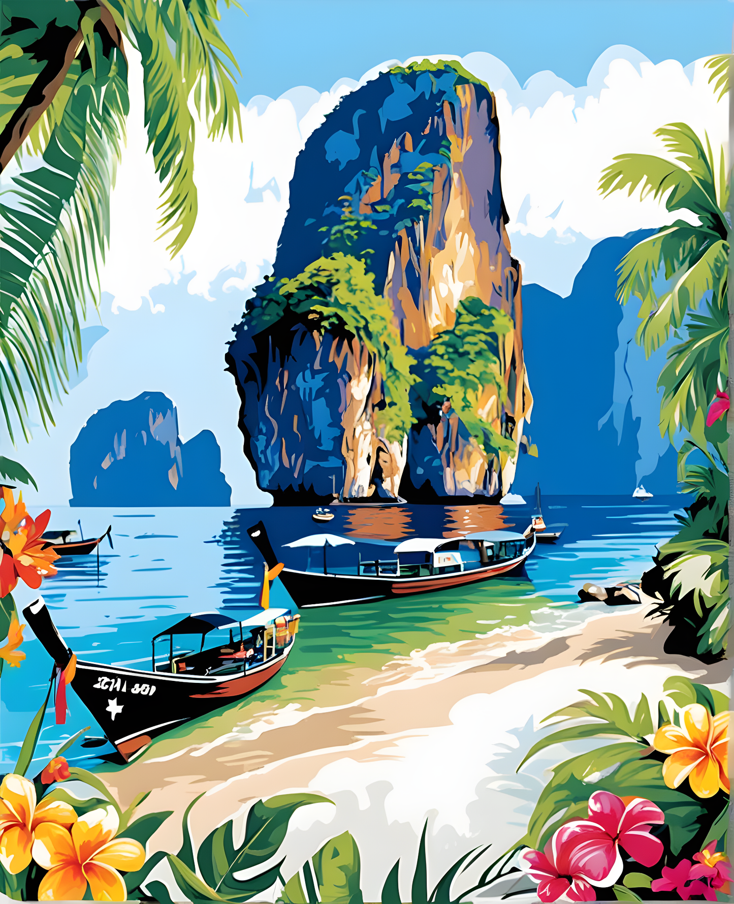 Phi Phi Island, Thailand (3) - Van-Go Paint-By-Number Kit