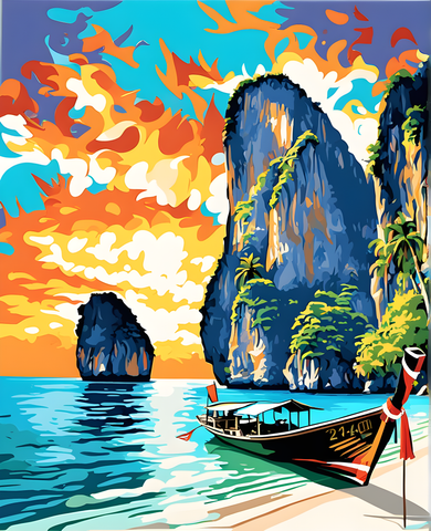 Phi Phi Island, Thailand (2) - Van-Go Paint-By-Number Kit