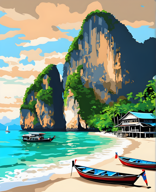 Phi Phi Island, Thailand (5) - Van-Go Paint-By-Number Kit