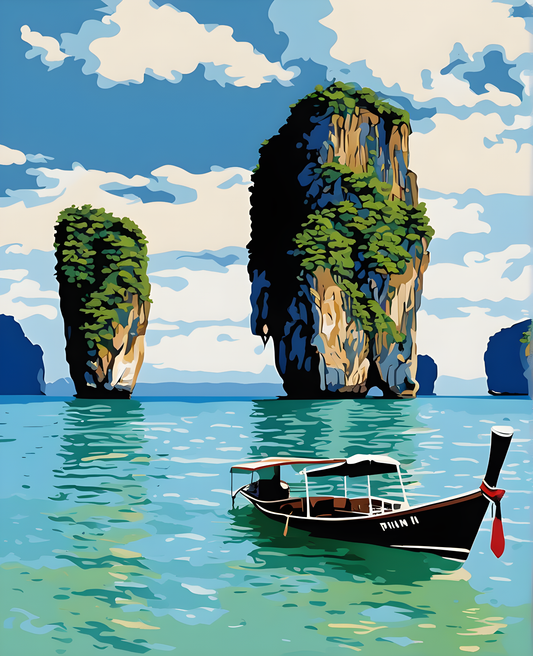 Phi Phi Island, Thailand (1) - Van-Go Paint-By-Number Kit