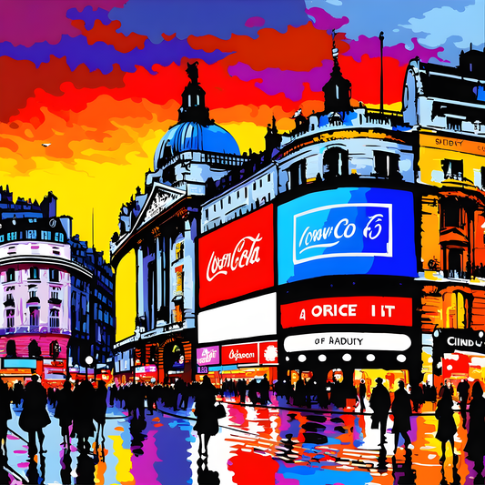 Piccadilly Circus, London (2) - Van-Go Paint-By-Number Kit