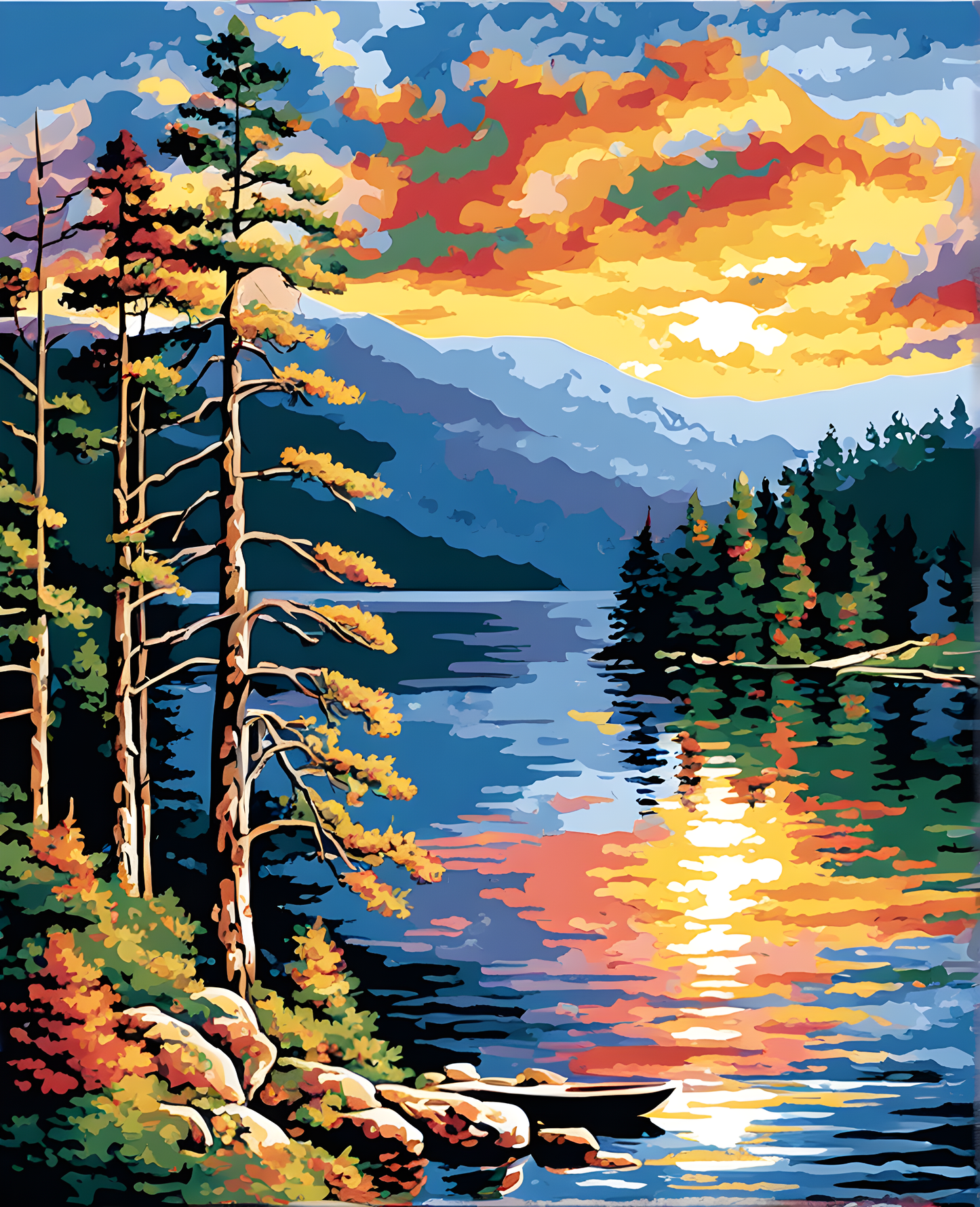 Pine mountain lake (1) - Van-Go Paint-By-Number Kit