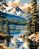 Pine mountain lake (2) - Van-Go Paint-By-Number Kit