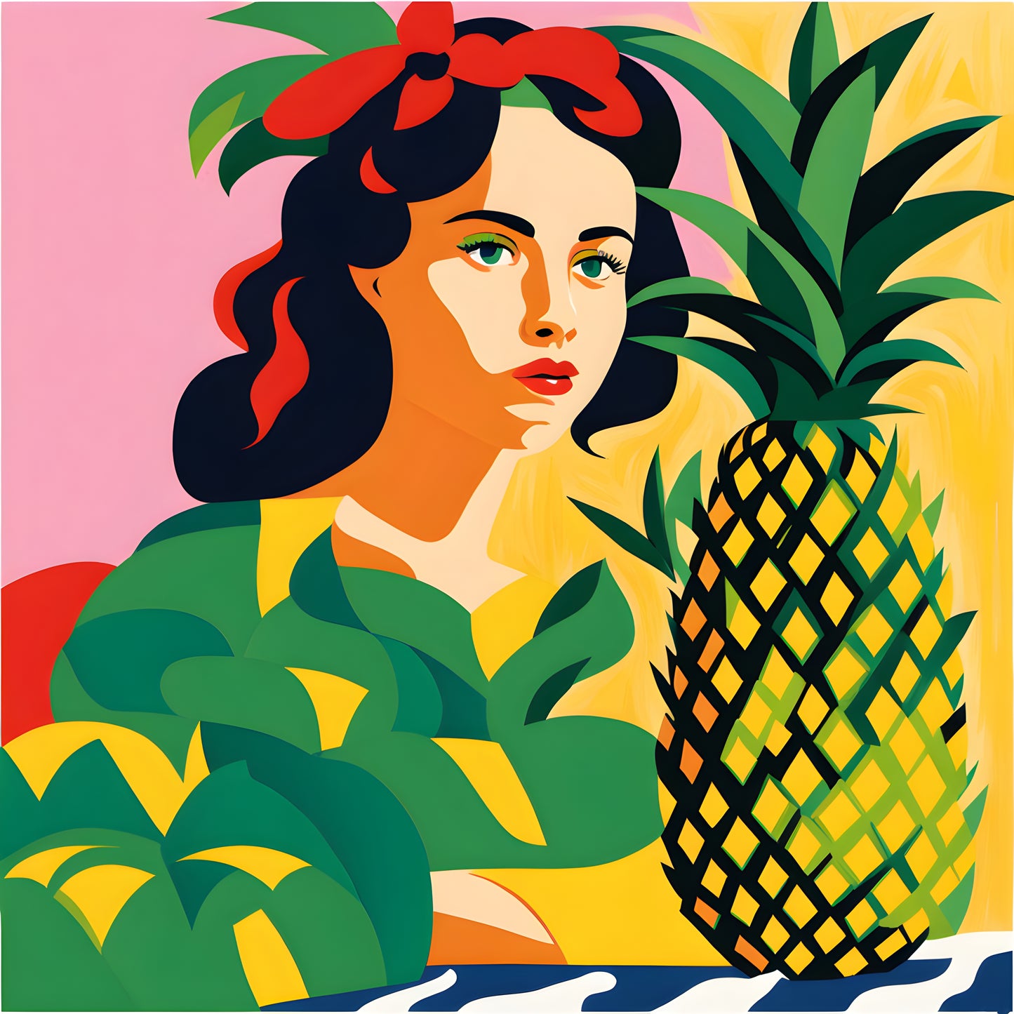 Pineapple Girl (5) - Van-Go Paint-By-Number Kit