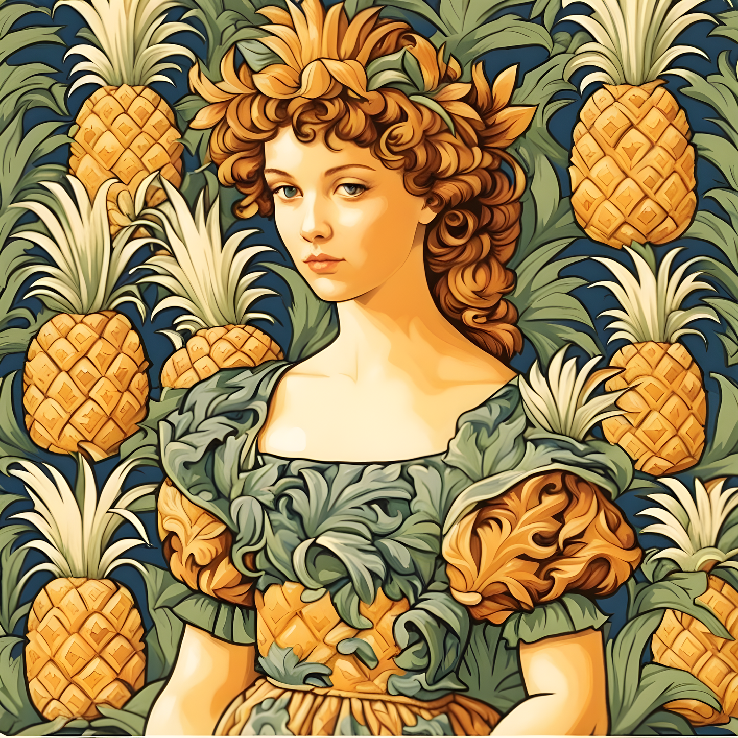 Pineapple Girl (3) - Van-Go Paint-By-Number Kit
