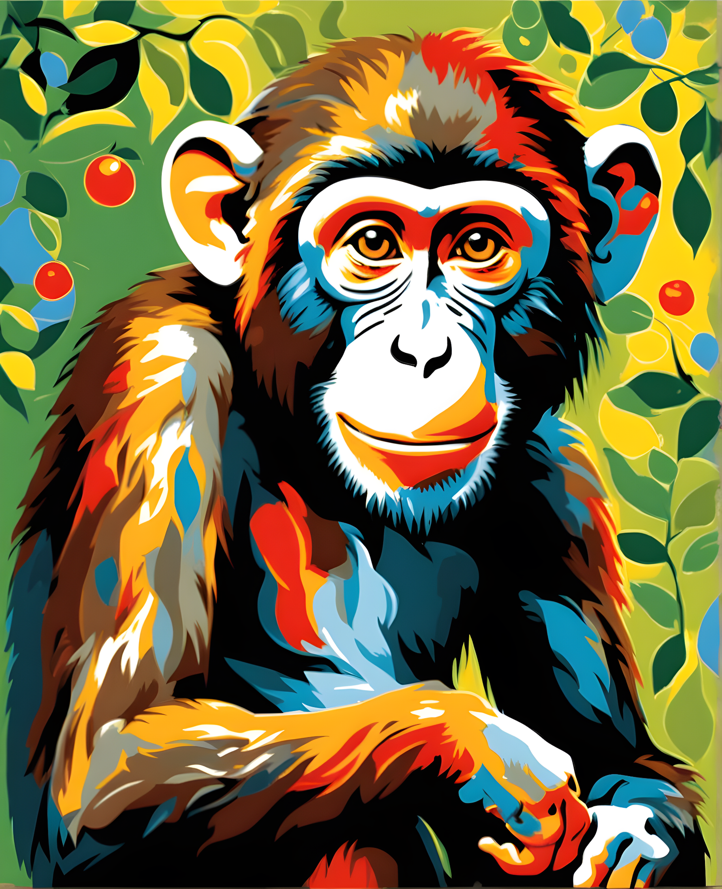 Playful Monkey (2) - Van-Go Paint-By-Number Kit