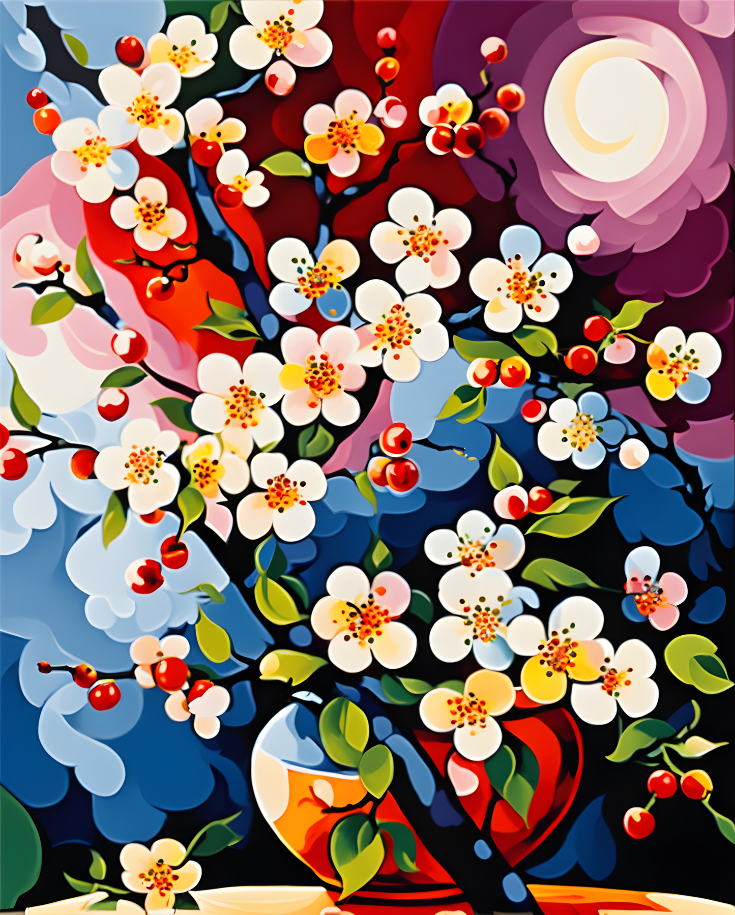 Plum Blossom (6) - Van-Go Paint-By-Number Kit