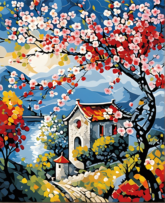Plum Blossom (5) - Van-Go Paint-By-Number Kit
