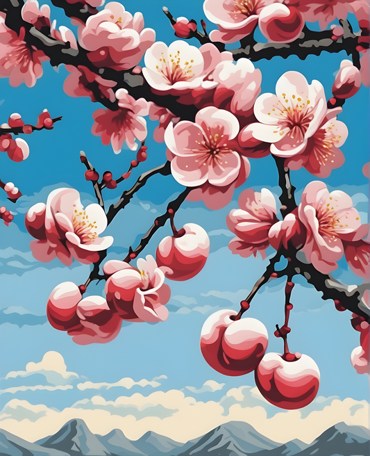 Plum Blossom (3) - Van-Go Paint-By-Number Kit