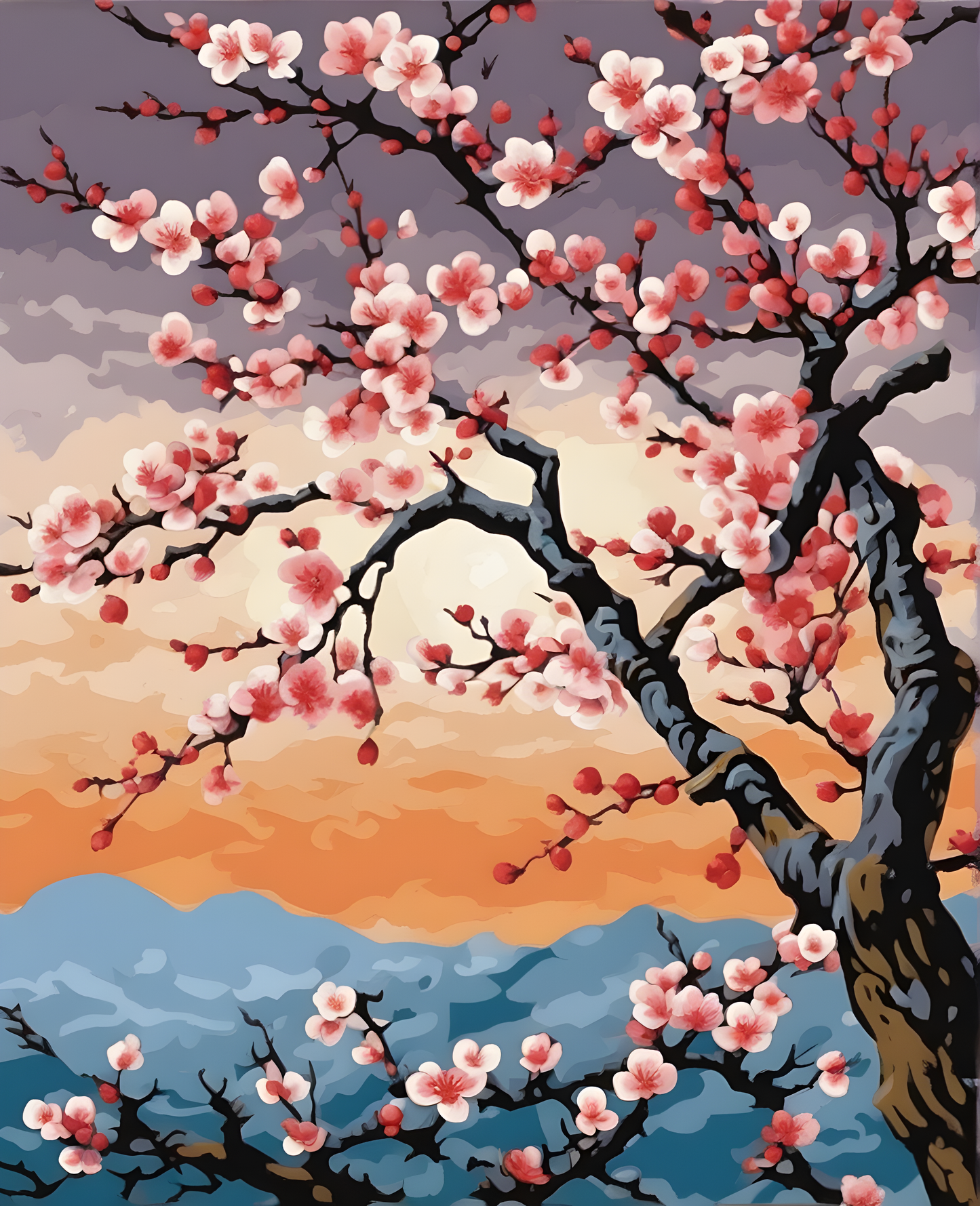 Plum Blossom (2) - Van-Go Paint-By-Number Kit