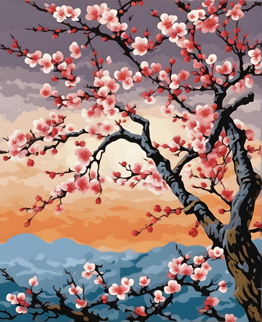 Plum Blossom (2) - Van-Go Paint-By-Number Kit