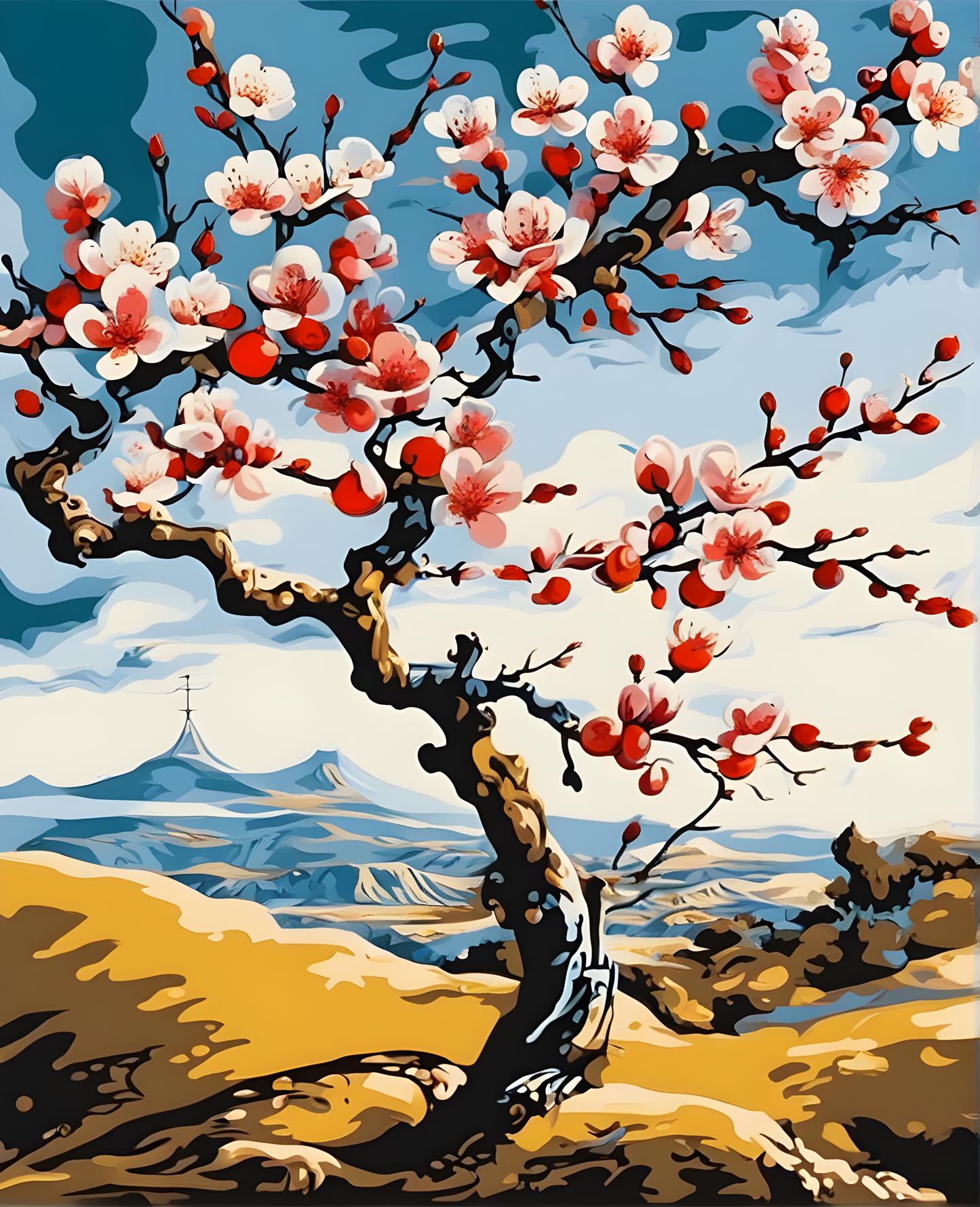 Plum Blossom (1) - Van-Go Paint-By-Number Kit