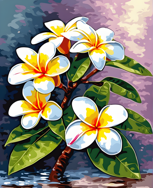 Flowers Collection OD (96) - Plumeria - Van-Go Paint-By-Number Kit