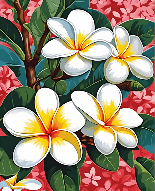 Flowers Collection OD (95) - Plumeria - Van-Go Paint-By-Number Kit
