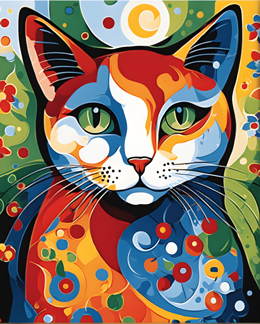 Pop Cat (6) - Van-Go Paint-By-Number Kit