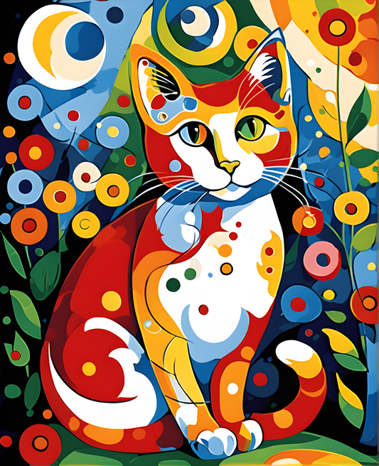 Pop Cat (1) - Van-Go Paint-By-Number Kit