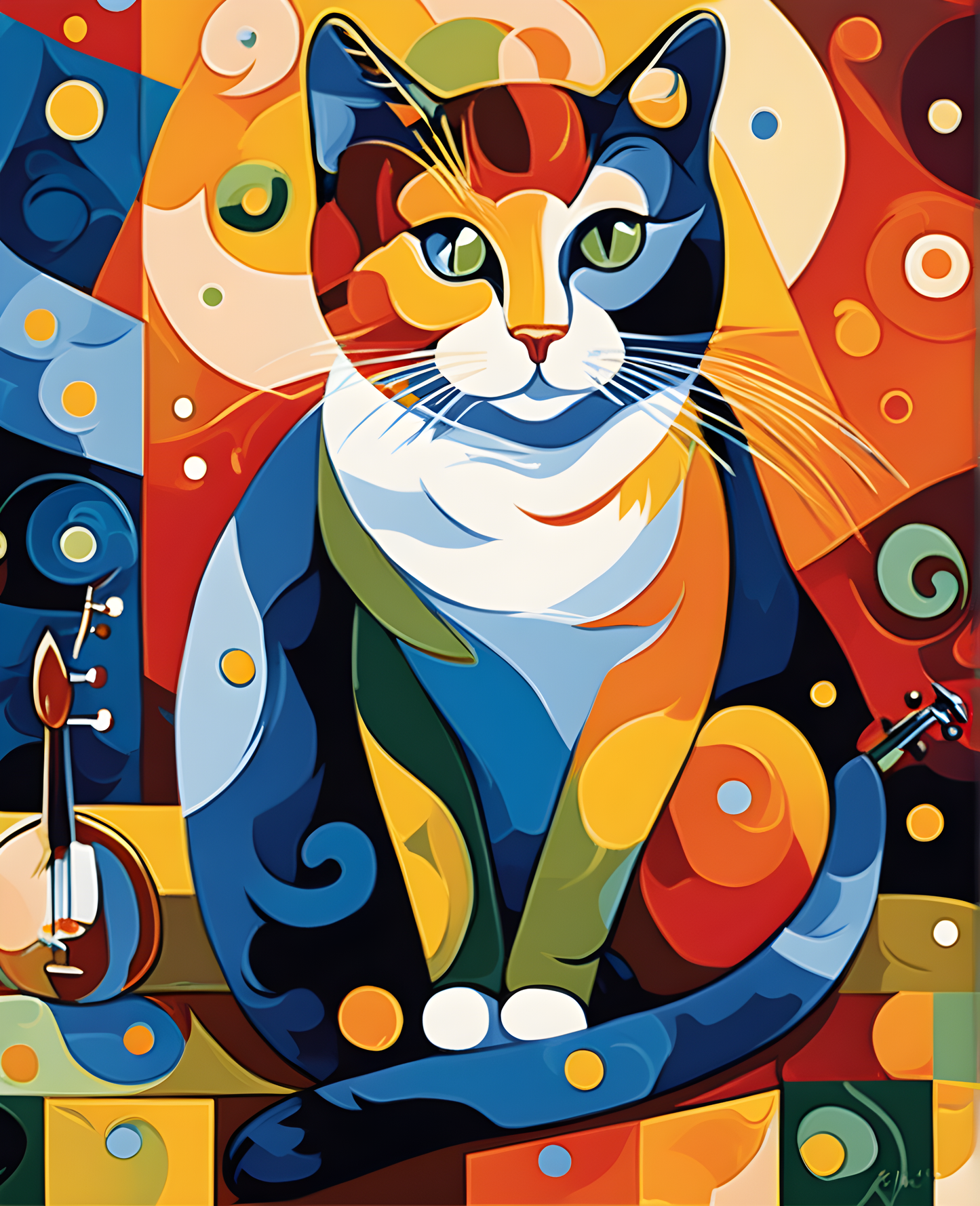 Pop Cat (4) - Van-Go Paint-By-Number Kit