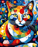 Pop Cat (2) - Van-Go Paint-By-Number Kit
