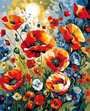 Poppies (10) - Van-Go Paint-By-Number Kit