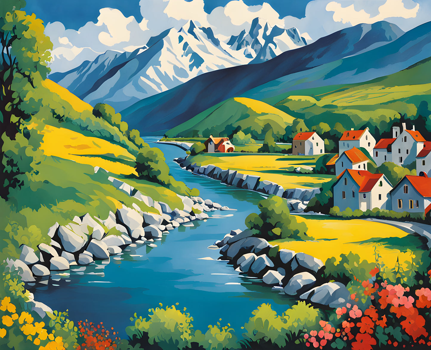 New Zealand Collection PD (75) - Pororari River - Van-Go Paint-By-Number Kit