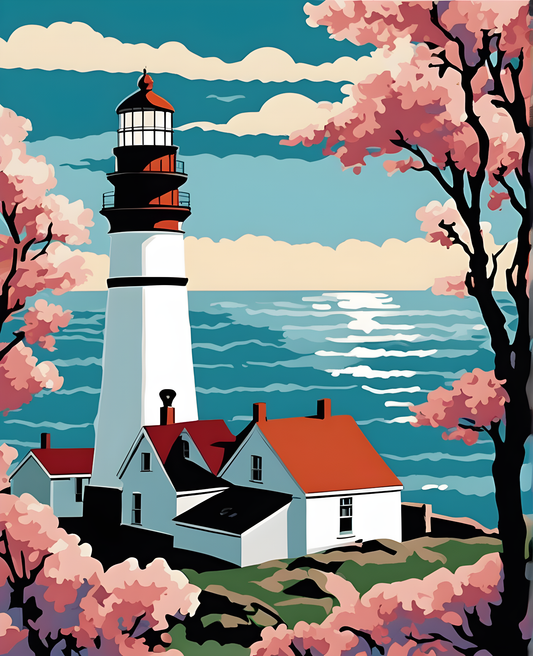 Portland Head Lighthouse (3) - Van-Go Paint-By-Number Kit