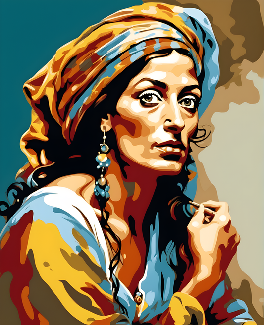 Portrait of a Gypsy Woman (8) - Van-Go Paint-By-Number Kit