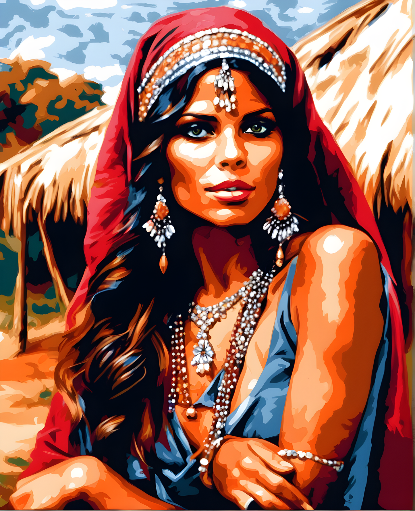 Portrait of a Gypsy Woman (5) - Van-Go Paint-By-Number Kit