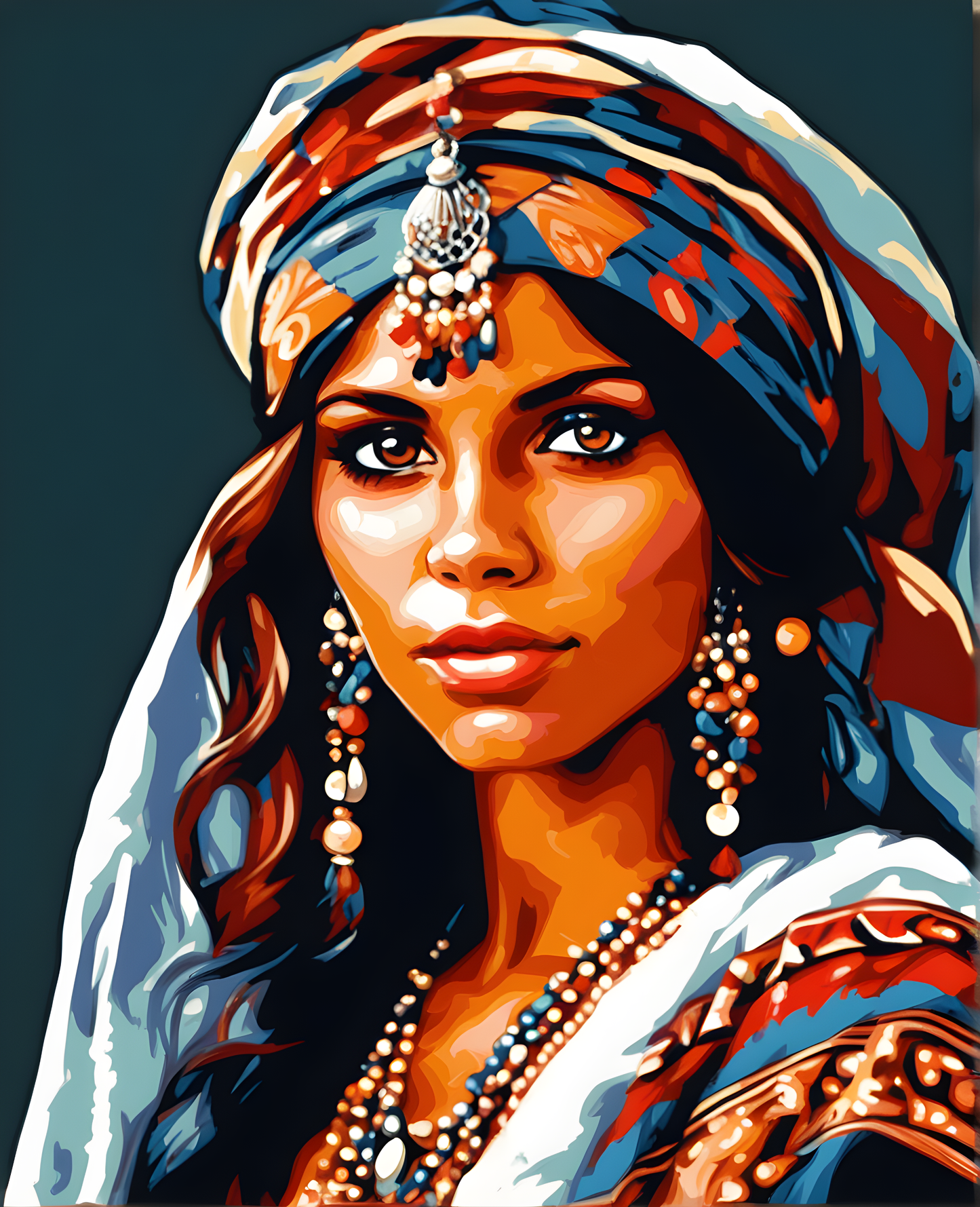 Portrait of a Gypsy Woman (4) - Van-Go Paint-By-Number Kit
