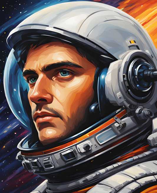 Portrait of a Space Pilot (3) - Van-Go Paint-By-Number Kit