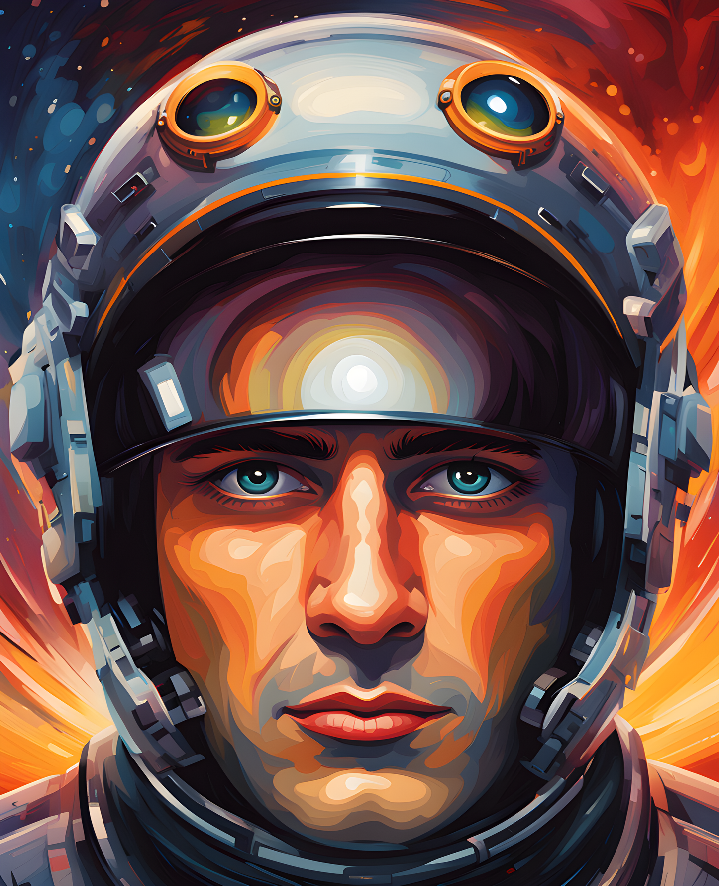 Portrait of a Space Pilot (2) - Van-Go Paint-By-Number Kit