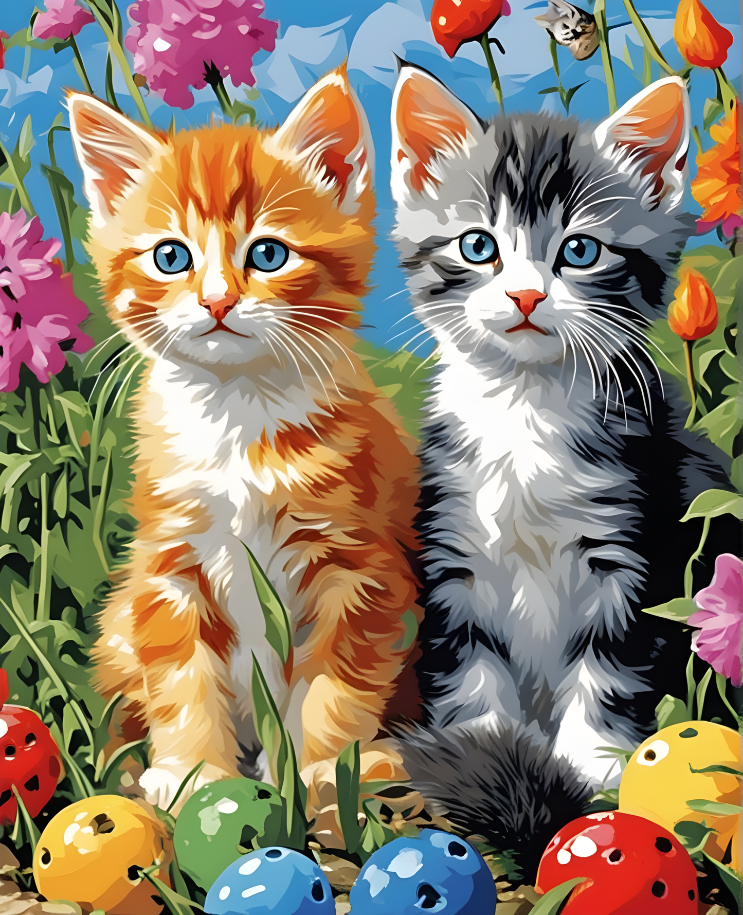 Pothead Kittens (3) - Van-Go Paint-By-Number Kit