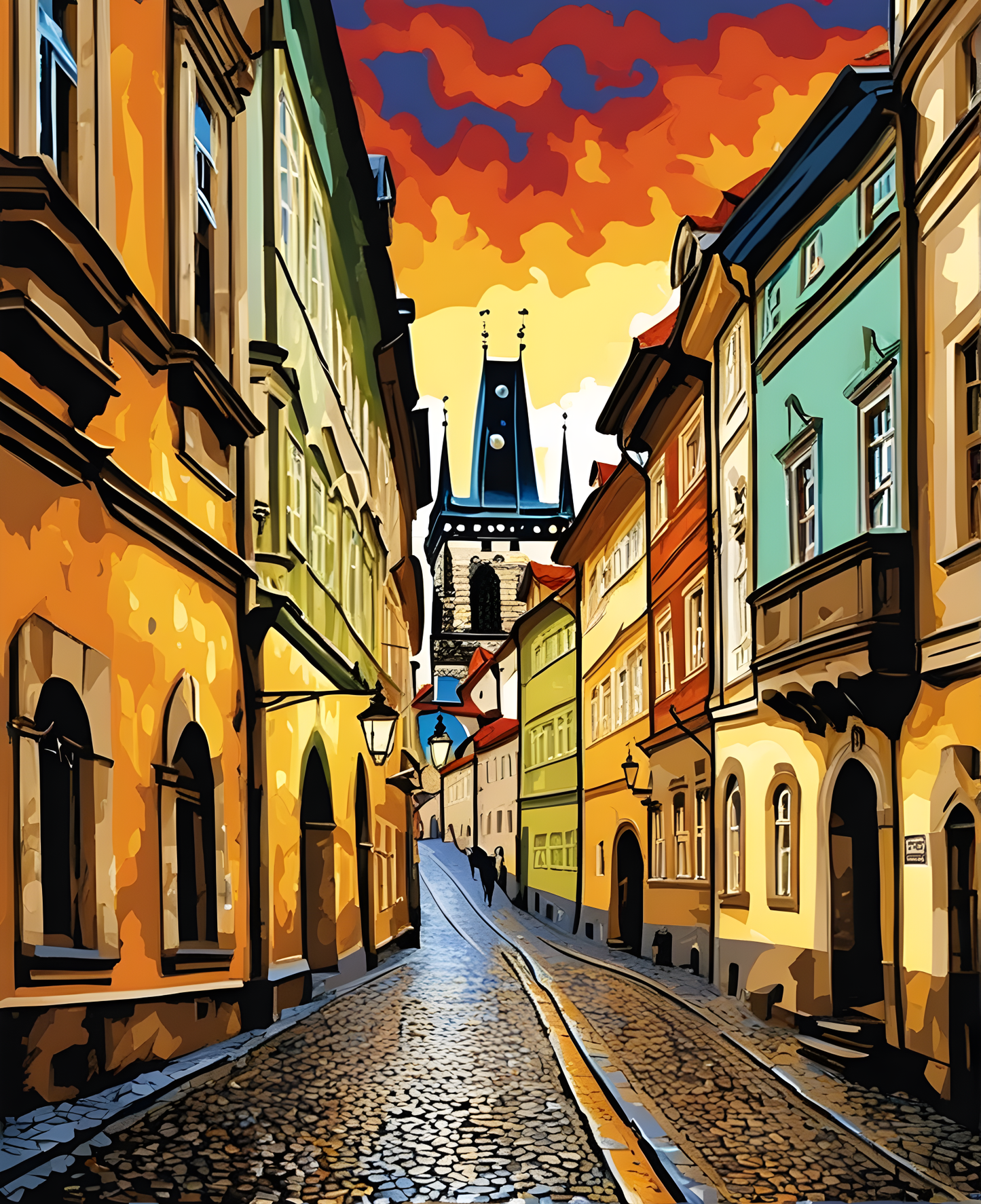 Prague, Old City (6) - Van-Go Paint-By-Number Kit