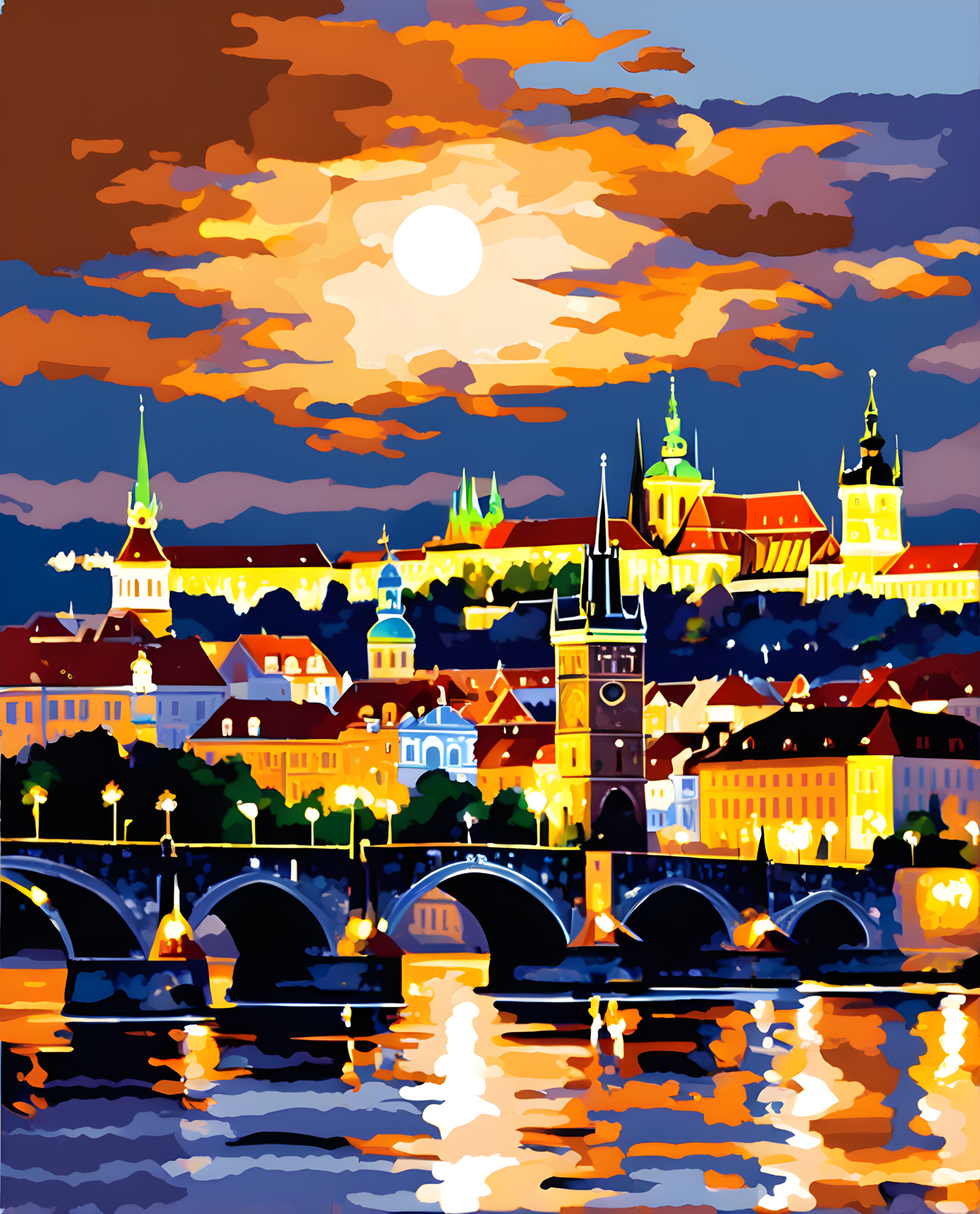 Prague, Old City (3) - Van-Go Paint-By-Number Kit