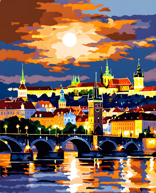 Prague, Old City (3) - Van-Go Paint-By-Number Kit