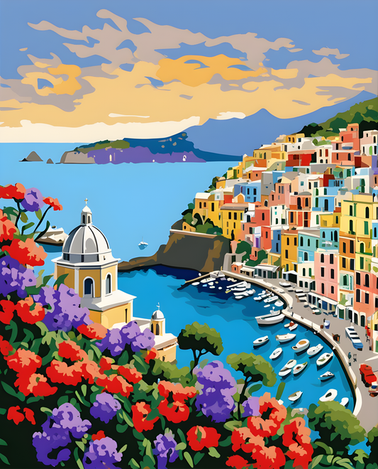 Procida, Italy (1) - Van-Go Paint-By-Number Kit