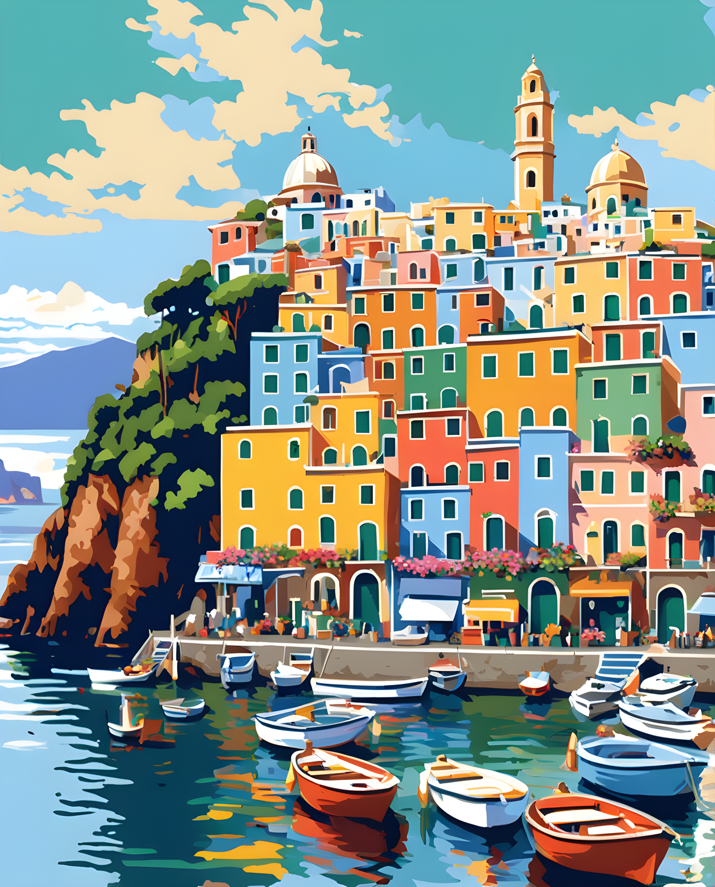 Procida, Italy PD (3) - Van-Go Paint-By-Number Kit